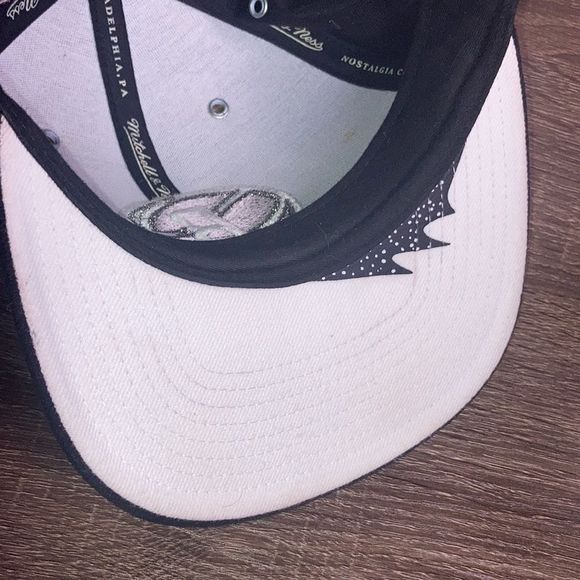 RARE Mitchell & Ness OREO Retro Jordan 5 Brooklyn Nets Snapback Hat - Picture 8 of 13